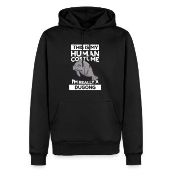 This Is My Human Costume I'm Really A Dugong - Männer Premium Bio Hoodie - Schwarz - Vorne - Nico (187cm)