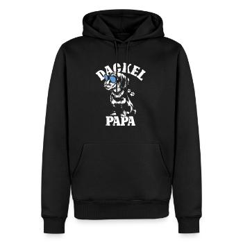 Dackel Papa Hundeliebhaber Dachshund Vatertag Dack - Männer Premium Bio Hoodie - Schwarz - Vorne - Nico (187cm)