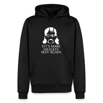 Lets Make Mullets Sexy Again Vokuhila Shirt - Männer Premium Bio Hoodie - Schwarz - Vorne - Nico (187cm)