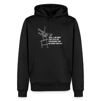 Parkour Shirt Spruch Geschenk - Männer Premium Bio Hoodie - Schwarz - Vorne - Nico (187cm)