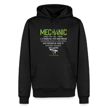 Profession de mécanicien Mécanicien automobile Voiture Drôle de dicton - Sweat à capuche Premium bio Homme - noir - Devant - Nico (187cm)