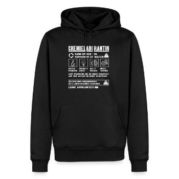 CHEMIELABORANTIN Spruch Beruf Sarkasmus Lustig - Männer Premium Bio Hoodie - Schwarz - Vorne - Nico (187cm)