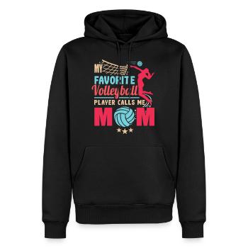 Cool Mothers Day Meine Lieblingsvolleyballspielerin - Männer Premium Bio Hoodie - Schwarz - Vorne - Nico (187cm)