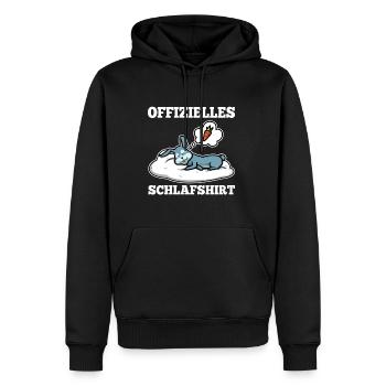Offizielles schlafshirt Hase - Männer Premium Bio Hoodie - Schwarz - Vorne - Nico (187cm)