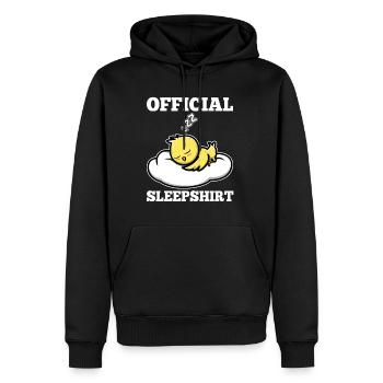 Official sleepshirt chicken - Men’s Premium Organic Hoodie - black - Front - Nico (187cm)