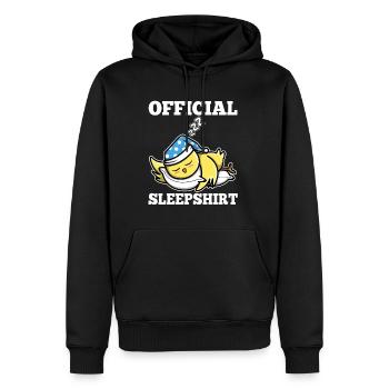 Official sleepshirt chicken - Men’s Premium Organic Hoodie - black - Front - Nico (187cm)