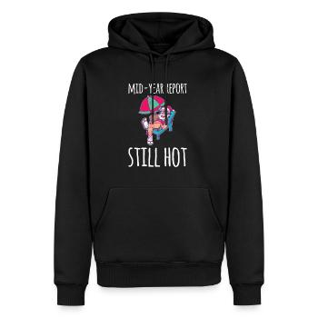 Mid-Year Report Still Hot Weihnachtsmann - Männer Premium Bio Hoodie - Schwarz - Vorne - Nico (187cm)