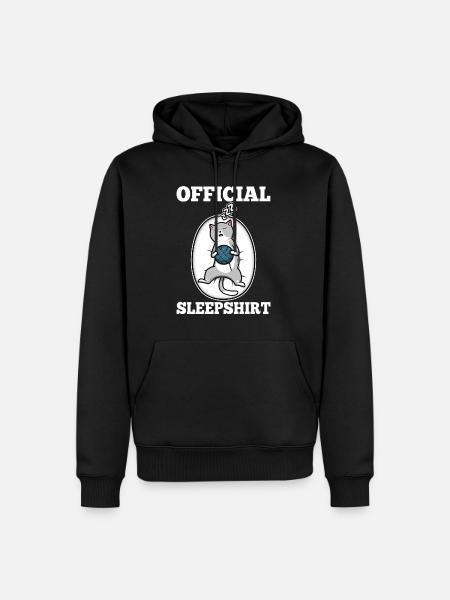 Official sleep shirt cat - Men’s Premium Organic Hoodie - black