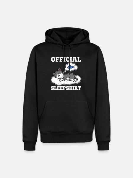 Official sleep shirt cat - Men’s Premium Organic Hoodie - black