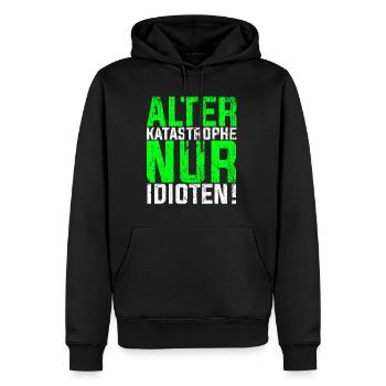 Mechaniker Spruch KFZ Mechaniker Schrauber Geschen - Männer Premium Bio Hoodie - Schwarz - Vorne - Nico (187cm)