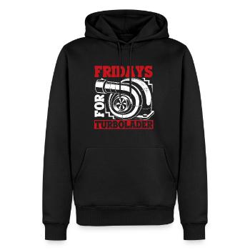 Fridays For Turbolader - Lustiges Tuning Auto Turb - Männer Premium Bio Hoodie - Schwarz - Vorne - Nico (187cm)