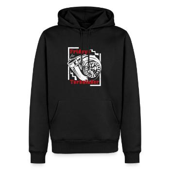 Fridays for Turbolader - Tuning Auto Rennen Hubrau - Männer Premium Bio Hoodie - Schwarz - Vorne - Nico (187cm)