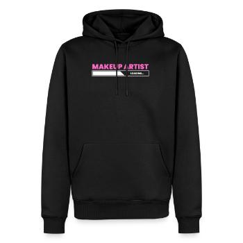Makeup Artist Loading Ausbildung AZUBI Shirt - Männer Premium Bio Hoodie - Schwarz - Vorne - Nico (187cm)