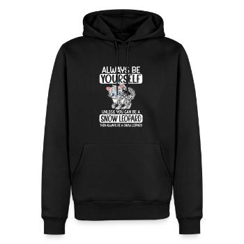 Always Be Yourself Unless You Can Be Snow Leopard - Männer Premium Bio Hoodie - Schwarz - Vorne - Nico (187cm)