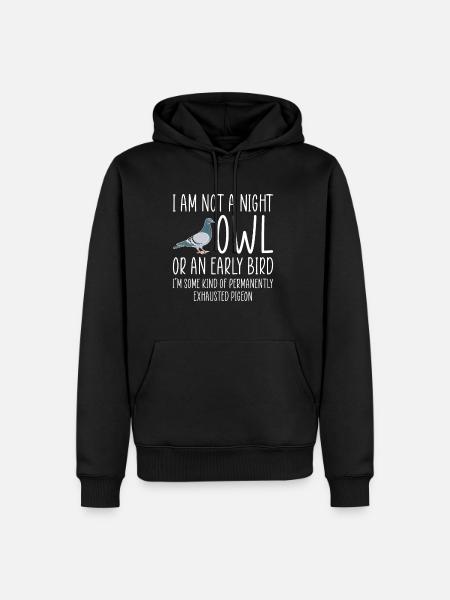 Pigeon Shirt Gift Pigeon - Men’s Premium Organic Hoodie - black