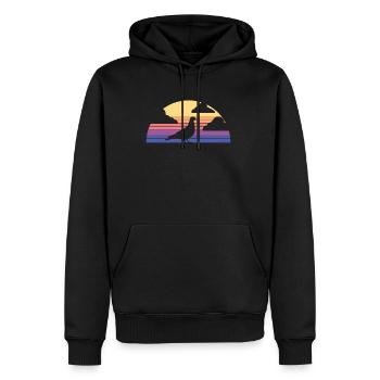 Vintage Retro Dove Shirt Cadeau - Sweat à capuche Premium bio Homme - noir - Devant - Nico (187cm)