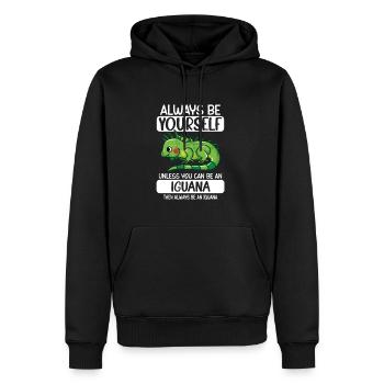 Soyez toujours vous-même à moins que vous ne puissiez être un iguane - Sweat à capuche Premium bio Homme - noir - Devant - Nico (187cm)