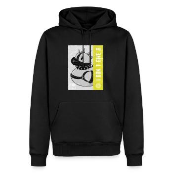 Punk rubber duck toy Sarcasm Quote - Men’s Premium Organic Hoodie - black - Front - Nico (187cm)