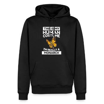 This Is My Human Costume I'm Really A Monarch - Men’s Premium Organic Hoodie - black - Front - Nico (187cm)