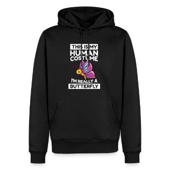 This Is My Human Costume I'm Really A Butterfly - Men’s Premium Organic Hoodie - black - Front - Nico (187cm)