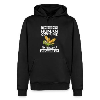 This Is My Human Costume I'm Really A Dragonfly - Men’s Premium Organic Hoodie - black - Front - Nico (187cm)