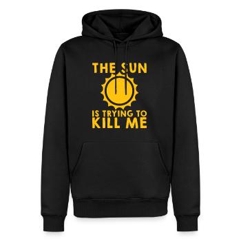 The Sun Is Trying To Kill Me 5 - Männer Premium Bio Hoodie - Schwarz - Vorne - Nico (187cm)