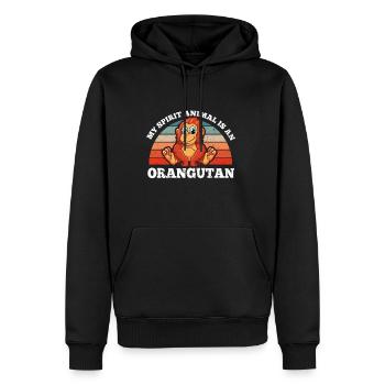 Menschenaffen My Spirit Animal Is An Orangutan - Männer Premium Bio Hoodie - Schwarz - Vorne - Nico (187cm)