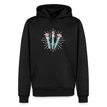 Makeup Artist Geschenk Shirt - Männer Premium Bio Hoodie - Schwarz - Vorne - Nico (187cm)