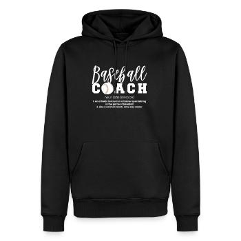 Baseball Coach Definition Shirt Geschenk - Männer Premium Bio Hoodie - Schwarz - Vorne - Nico (187cm)