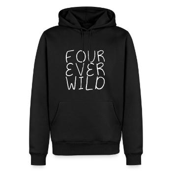 Four Ever Wild 26 - Männer Premium Bio Hoodie - Schwarz - Vorne - Nico (187cm)