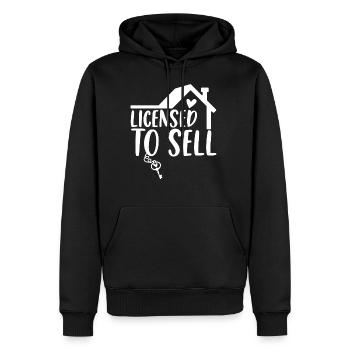 Drôles Markler Sellers Marqueurs immobiliers - Sweat à capuche Premium bio Homme - noir - Devant - Nico (187cm)
