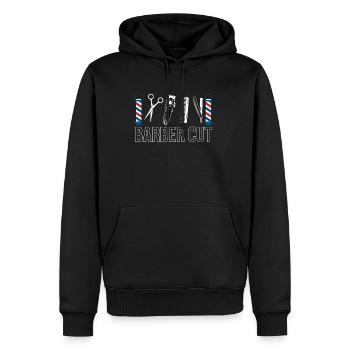 Barber Cut Gift Beard Chemise de coiffeur - Sweat à capuche Premium bio Homme - noir - Devant - Nico (187cm)