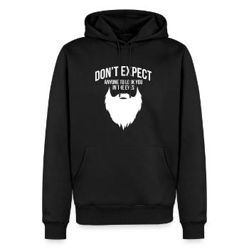 Don´t Expect Anyone To Look You In The Eyes Shirt - Männer Premium Bio Hoodie - Schwarz - Vorne - Nico (187cm)
