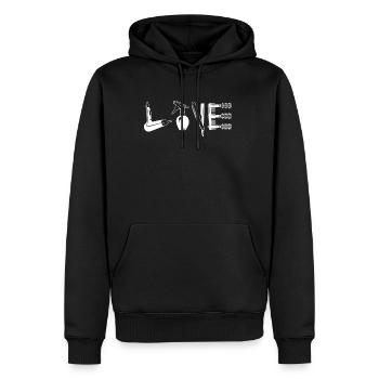 Love Barber Shirt Geschenk - Männer Premium Bio Hoodie - Schwarz - Vorne - Nico (187cm)
