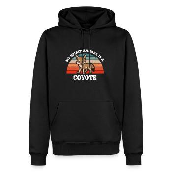 Kojote Steppenwolf My Spirit Animal Is A Coyote - Männer Premium Bio Hoodie - Schwarz - Vorne - Nico (187cm)
