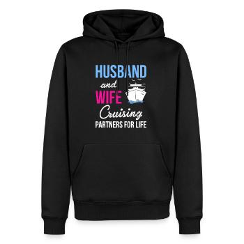 Mari & Femme Partenaires de Croisière Pour La Vie Chemise - Sweat à capuche Premium bio Homme - noir - Devant - Nico (187cm)