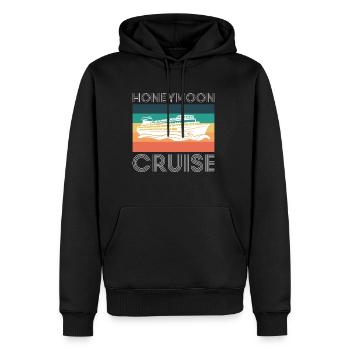 Vintage Retro Honeymoon Cruise Shirt - Männer Premium Bio Hoodie - Schwarz - Vorne - Nico (187cm)
