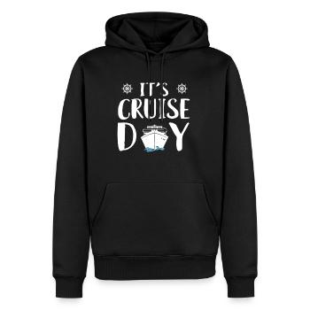 C’est cruise day Cruise Shirt Gift - Sweat à capuche Premium bio Homme - noir - Devant - Nico (187cm)
