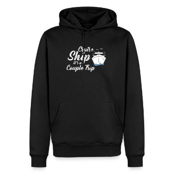 Bateau de croisière C’est un couple Voyage Shirt Kreuzfahrt - Sweat à capuche Premium bio Homme - noir - Devant - Nico (187cm)