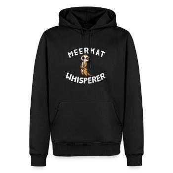 Amateurs de suricates amoureux des animaux Meerkat Whisperer - Sweat à capuche Premium bio Homme - noir - Devant - Nico (187cm)