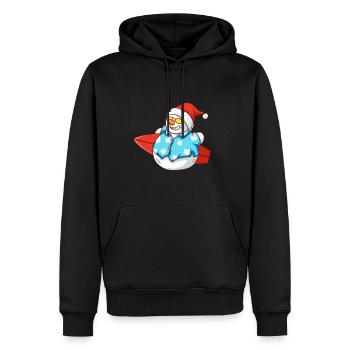 Noël Été Schnemann Surfboard Surfer - Sweat à capuche Premium bio Homme - noir - Devant - Nico (187cm)