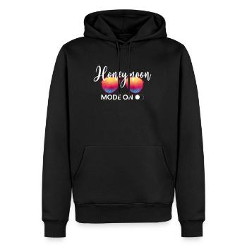Honeymoon Mode On Shirt Geschenk - Männer Premium Bio Hoodie - Schwarz - Vorne - Nico (187cm)