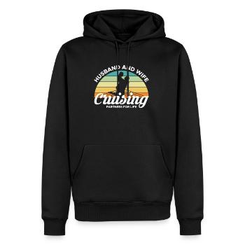Partenaires de croisière mari et femme pour la vie - Sweat à capuche Premium bio Homme - noir - Devant - Nico (187cm)