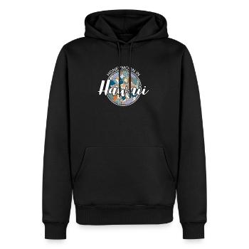 Lune de miel Chemise de vacances De Lune de Miel Hawaii - Sweat à capuche Premium bio Homme - noir - Devant - Nico (187cm)
