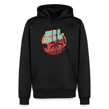Lune de miel Lune de miel Chemise de vacances Cadeau - Sweat à capuche Premium bio Homme - noir - Devant - Nico (187cm)