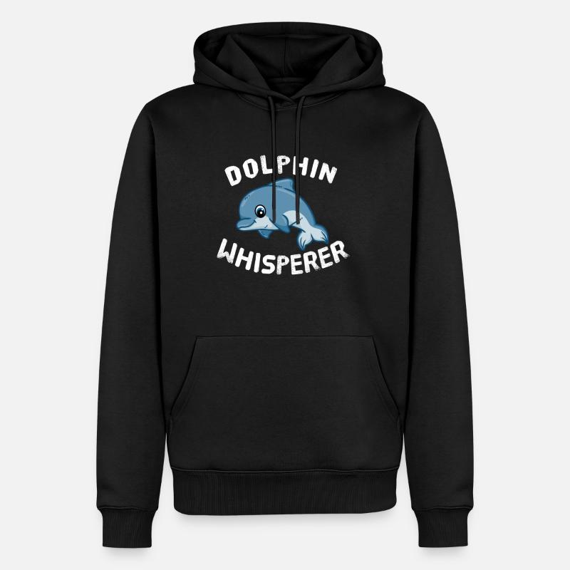 Dolphin Whisperer Delfin Flüsterer Beluga - Sweat à capuche Premium bio Homme - noir