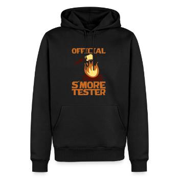 Testeur officiel S’more - Sweat à capuche Premium bio Homme - noir - Devant - Nico (187cm)