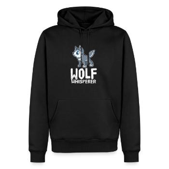 Wolf Wölfe Lustiger Sprüche Vollmond Wolfliebhaber - Männer Premium Bio Hoodie - Schwarz - Vorne - Nico (187cm)