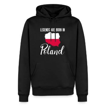 Des légendes sont nées en Pologne cadeau de chemise - Sweat à capuche Premium bio Homme - noir - Devant - Nico (187cm)