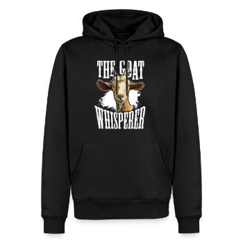 Chèvre Whisperer Chèvre Chuchoteur Chèvre Ferme - Sweat à capuche Premium bio Homme - noir - Devant - Nico (187cm)